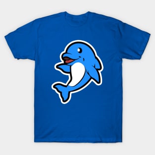 Dolphin Cartoon Animal Cartoon Island T-Shirt